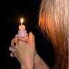 Candle cake ring ins style birthday jewelry high-looking finger small decoration atmosphere photo artifact