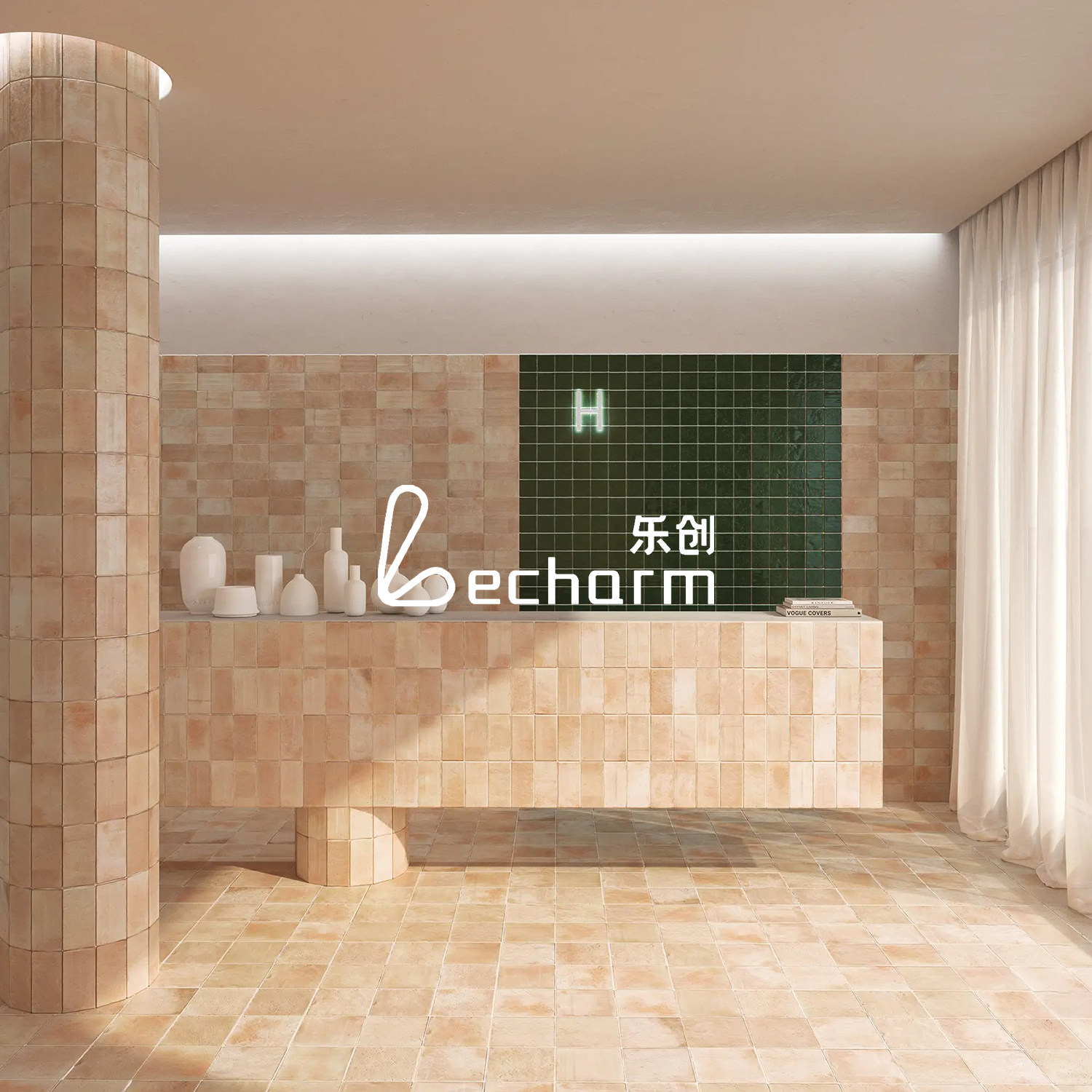 西班牙进口复古渐变陶土砖卫生间瓷砖别墅墙砖客厅地砖220x220,淘宝优惠券,粉丝福利购,淘宝优惠卷