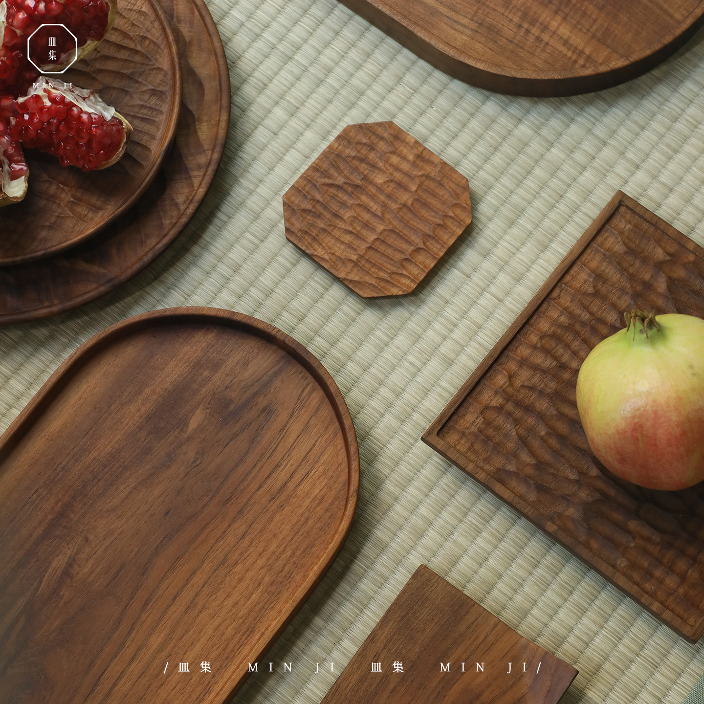 叕木皿集|印尼进口柚木手工整木餐点面包果盘全实木茶托盘糕点盘 - 图3