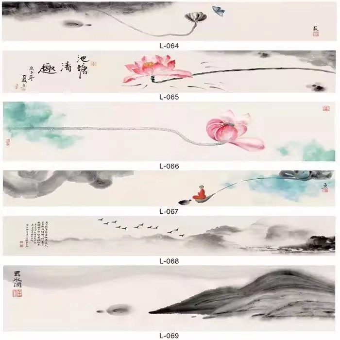 东方美学墙布宋氏花鸟长条腰线古风壁布定制壁画酒店复古山水壁纸,淘宝优惠券,粉丝福利购,淘宝优惠卷