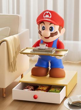 卡通玛利欧客厅电视柜旁边落地摆件高级感大型装饰品公仔乔迁礼物