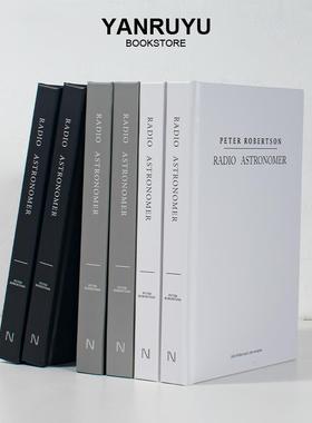 现代简约样板间装饰真书售楼极简书房层架小本仿真书托盘摆件道具