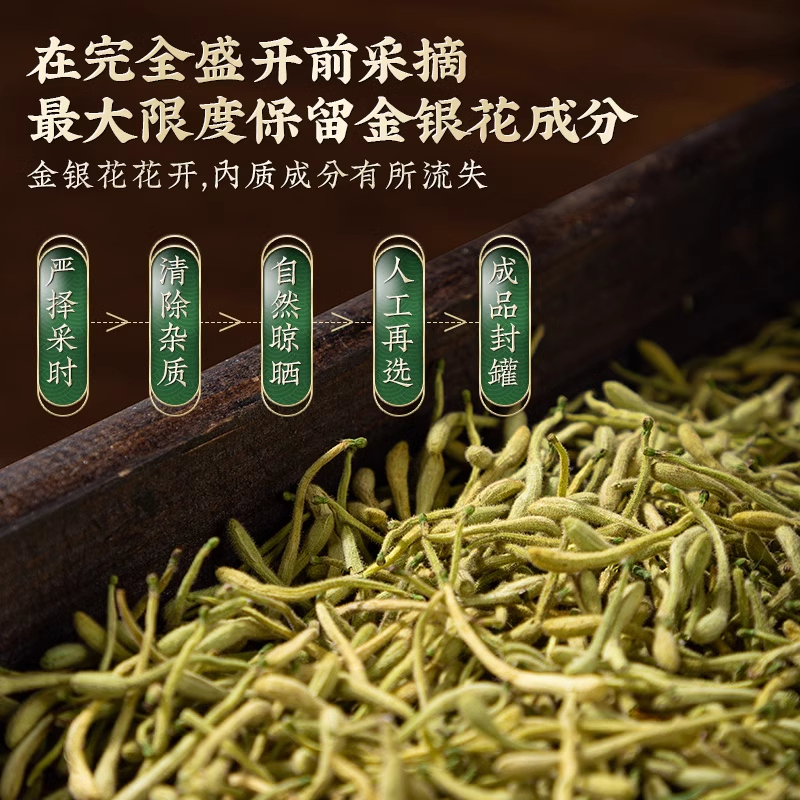 金银花正品官方旗舰店野生特级金银花茶干花中药材山银花洗澡婴儿