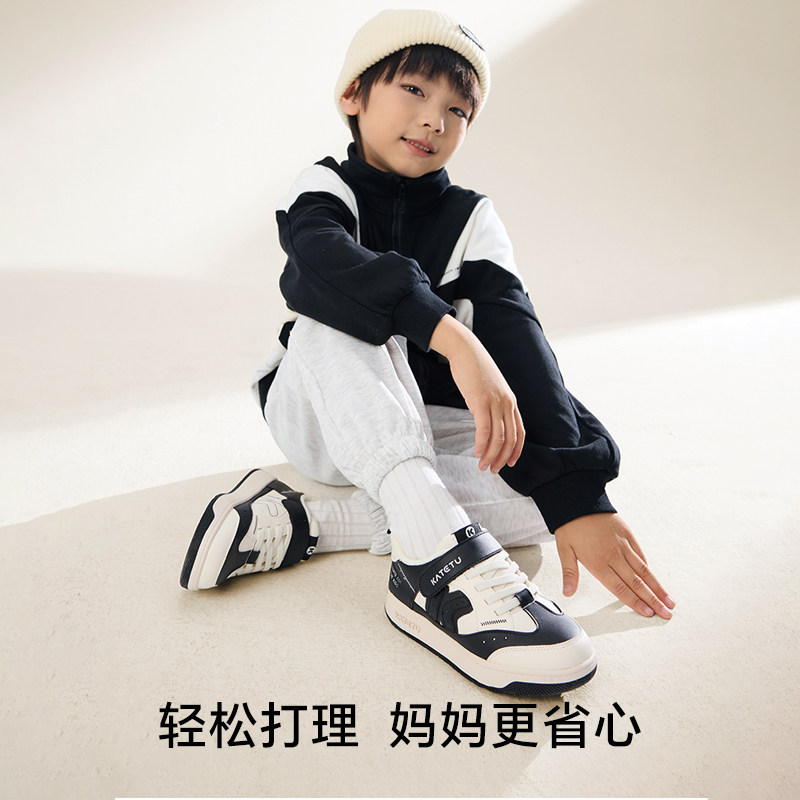 卡特兔儿童男童板鞋2025秋冬新款女童低帮宝宝防滑鞋子童鞋棉鞋 - 图1