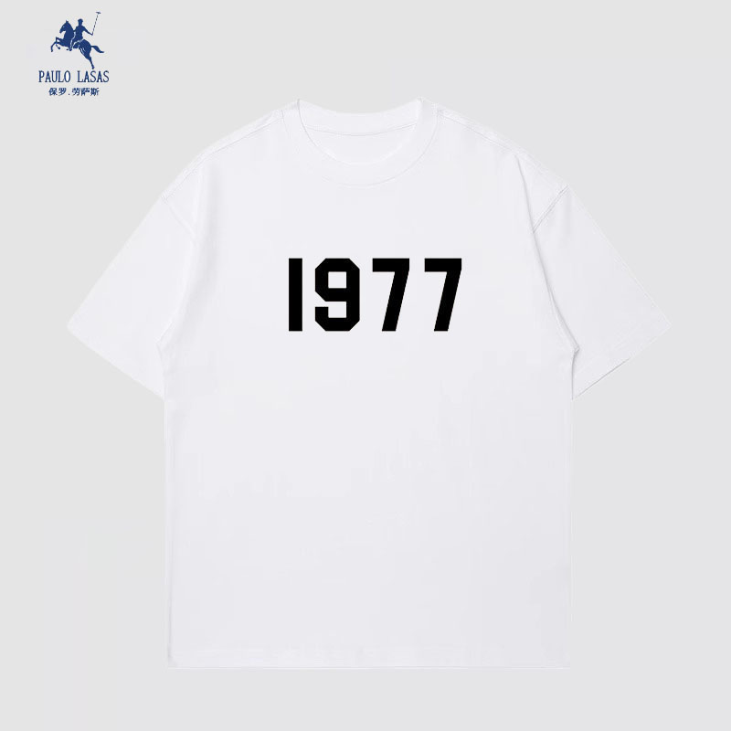 PAULO LASAS/保罗·劳萨斯官网新品2024纯棉短袖t恤男女潮牌T恤XM - 图2