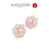Augustine Paris ancient glazed pink camellia necklace, earrings and ring set