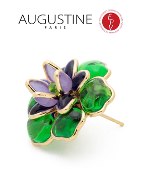 【AZLOOK】Augustine Paris古法琉璃山茶花项链耳环戒指时尚套装