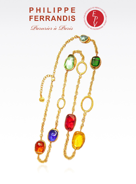 AZLOOK【法国进口】PF菲昂迪斯琉璃天虹项链女高级感复古琉璃时尚