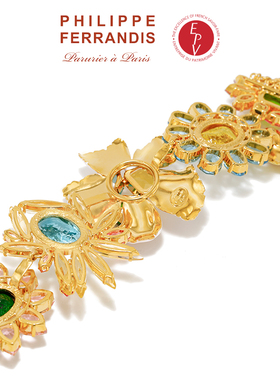 AZLOOK【法国进口】PF菲昂迪斯莫奈花园系列奢华版项链手绘珐琅彩