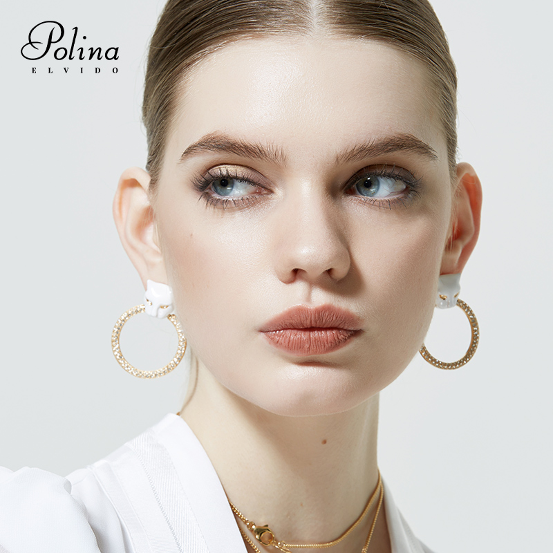 AZLOOK【意大利进口】 POLINA ELVIDO豹女王系列OR3083耳环原创 - 图1