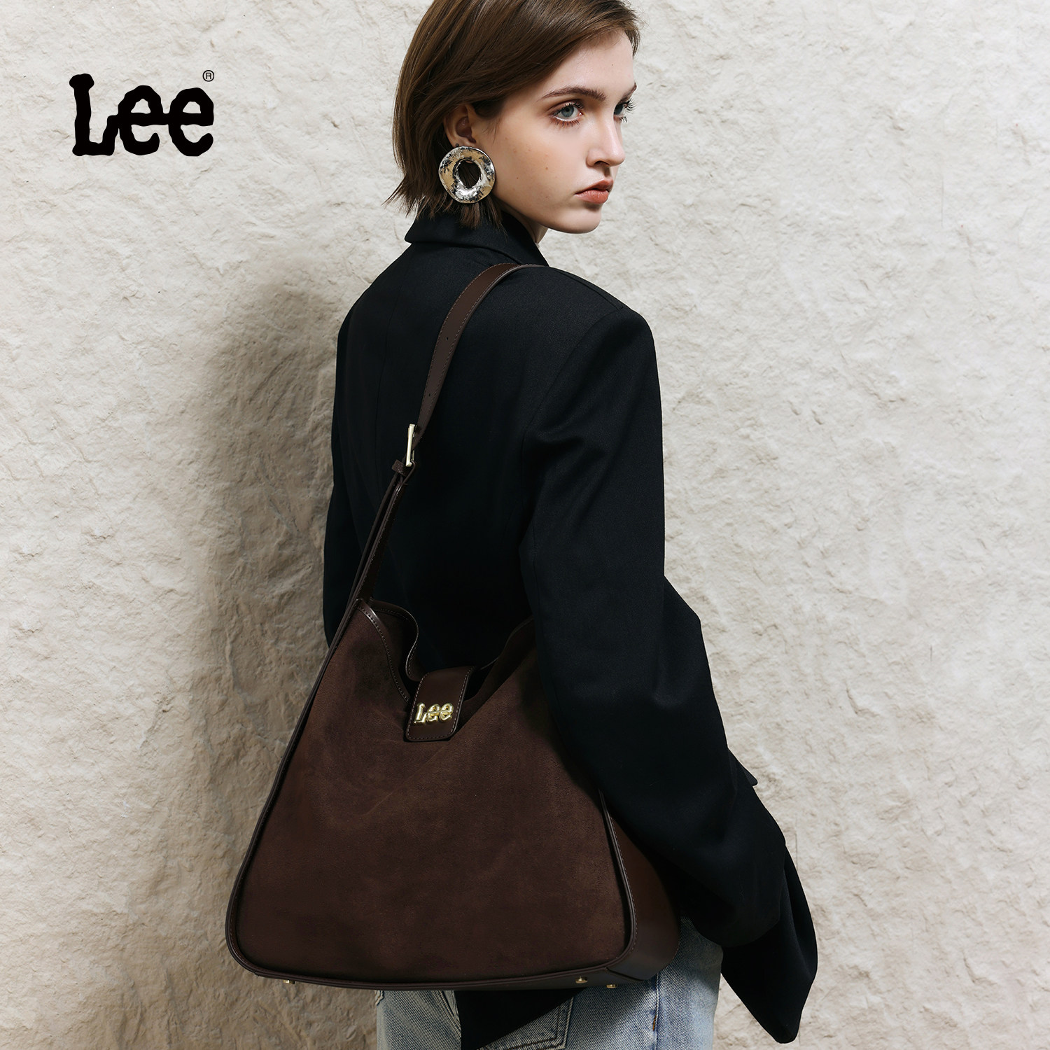 Lee秋冬新款托特包高级复古感斜挎包大容量单肩流浪包通勤子母包,淘宝优惠券,粉丝福利购,淘宝优惠卷