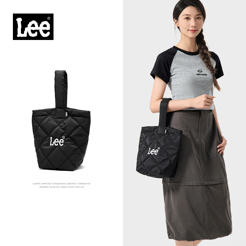 Lee官方云朵包水桶包女菜篮子小号迷你手提包新款上班轻便单肩包