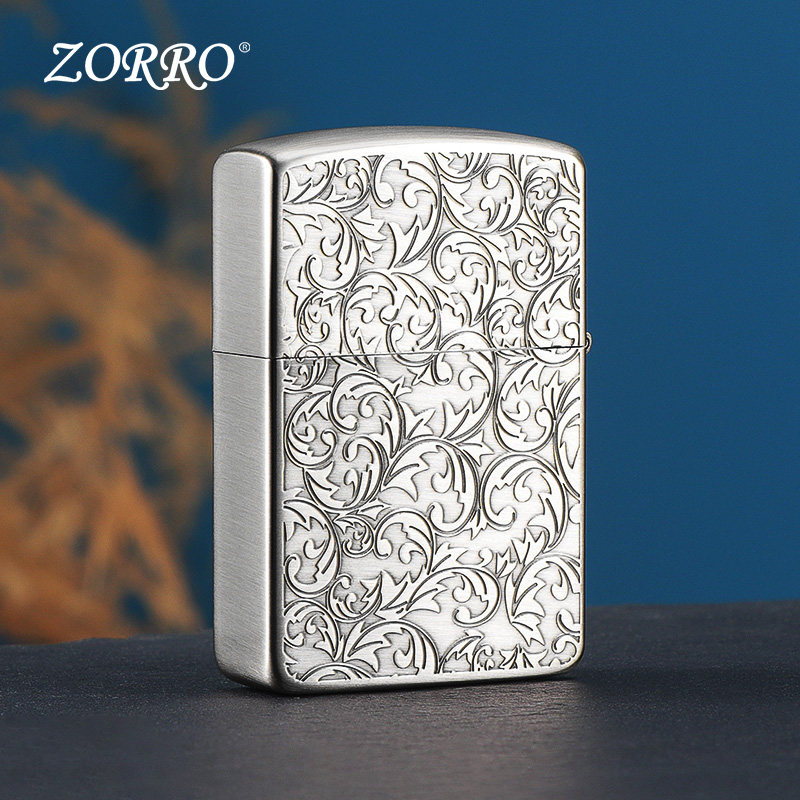 ZORRO/佐罗正品古银唐草打火机防风煤油款生日礼物礼物送男友高档,淘宝优惠券,粉丝福利购,淘宝优惠卷