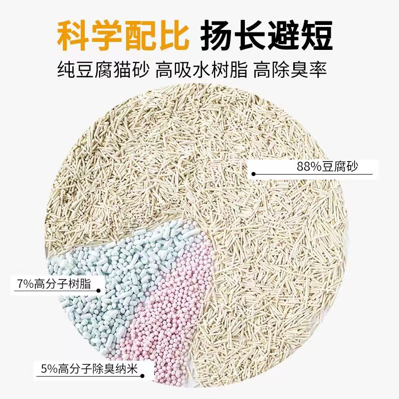 憨仕高分子混合猫砂豆腐砂除臭无尘不粘底包邮猫砂19.2公斤速结团