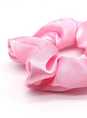 Retro Simple Satin Hair Scrunchie Candy Color Elastic Hair B