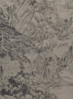 王时敏山水图书画真迹宣纸高清原