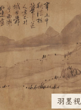 明蓝瑛秋山幽居图卷仿古画名画