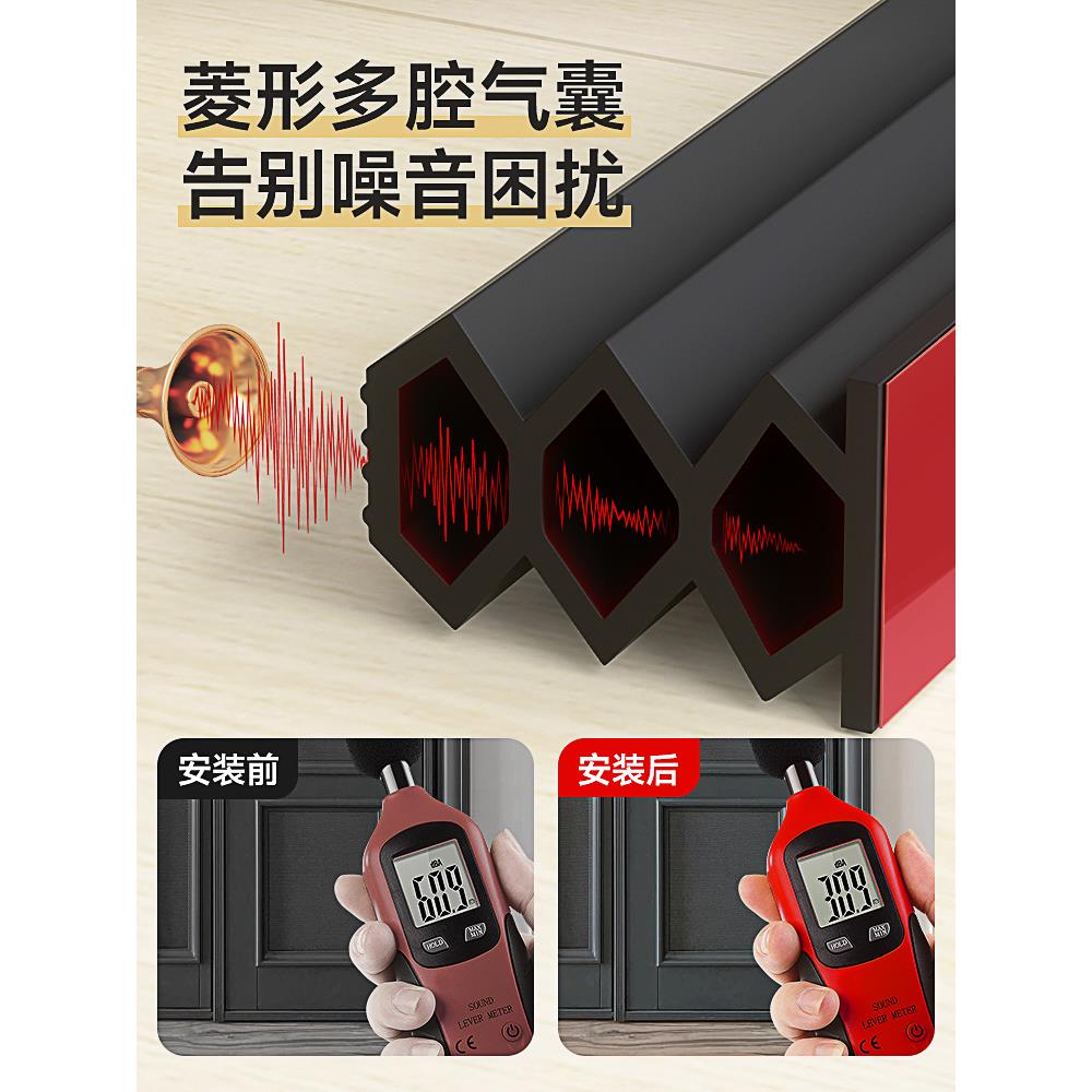 防撞静音王力防盗门硅胶自粘条进户门封边门缝密封条窗户隔音胶条