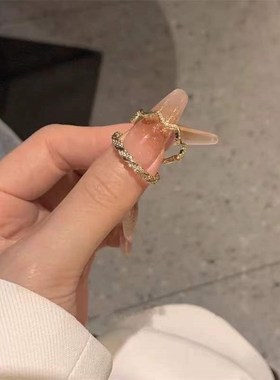 镂空爱心套装戒指女轻奢气质小众设计感指环ins风个性简约食指戒