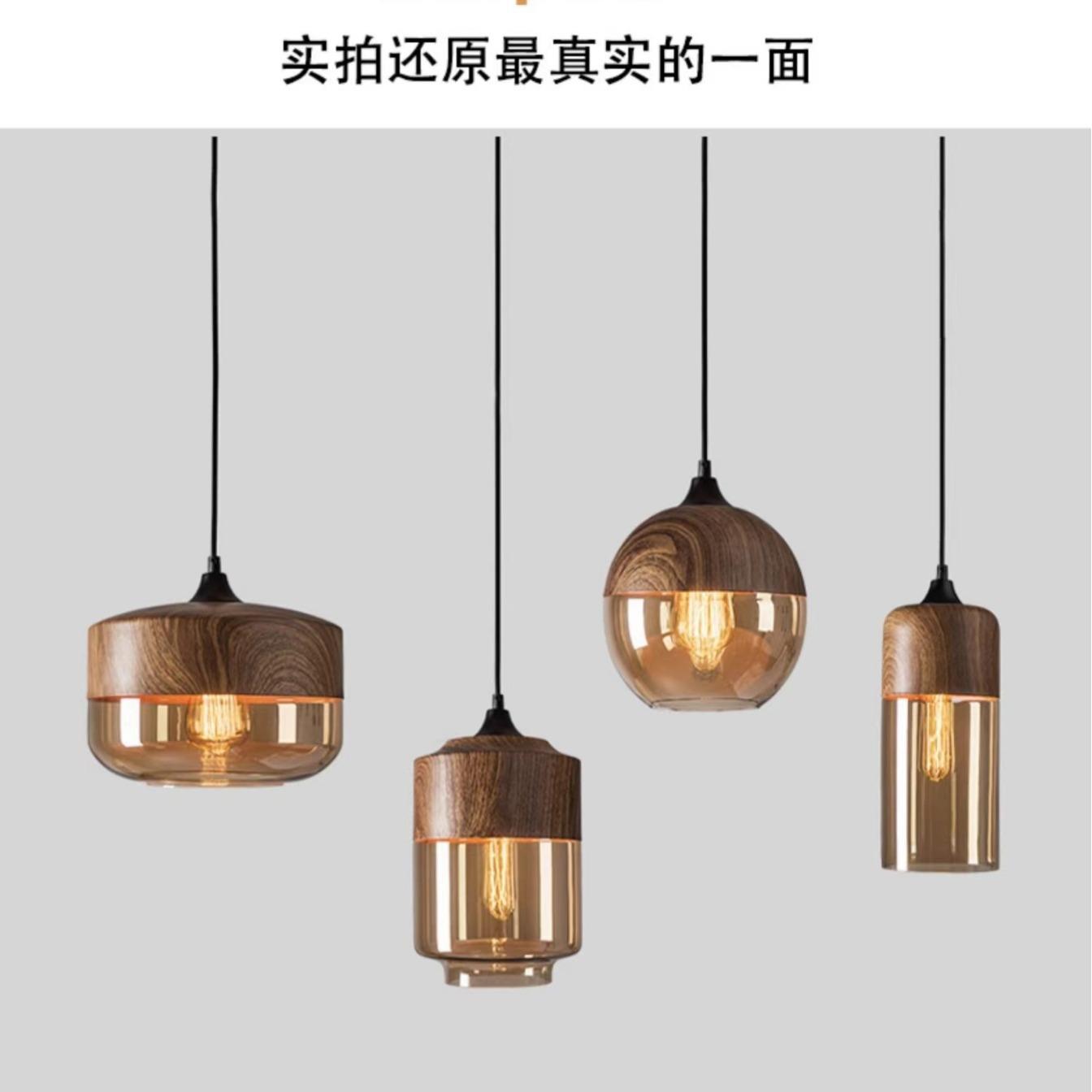 小吊灯 现代简约餐厅酒吧台玻璃吊灯 北欧创意个性客厅灯餐吧 - 图0