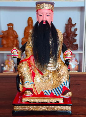 热销保生大帝香樟木雕定制神像神医吴真人大道公吴夲家用佛像摆件