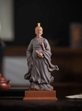 热销中式历史人物紫砂摆件诗魂屈原家居客厅博古架装饰品端午节小