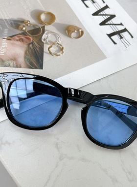 欧洲站复古墨镜女韩版小脸方框ins风高级感时尚防紫外线个性街拍