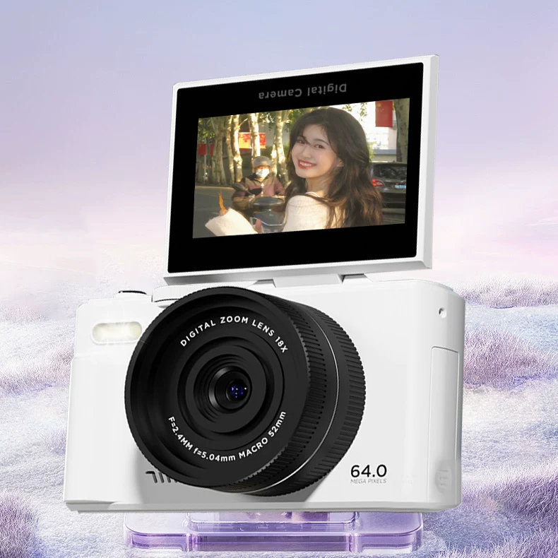 【Подарочная коробка】Feku YBLY Flip Micro одиночная камера HD 4K, разворотный экран, селфи камера WD-08