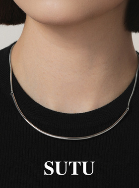 素图925银小众简约项链女气质