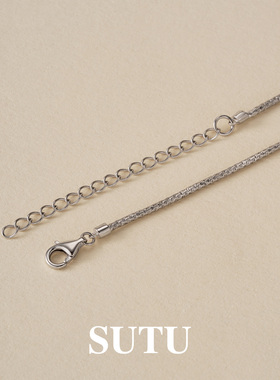 素图简约气质925银意大利项链女