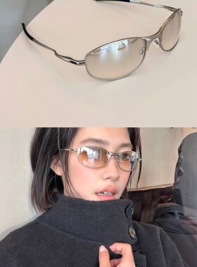 复古老钱风太阳眼镜猫眼渐层色太阳眼镜高级感偏光镜抗UV开车钓鱼
