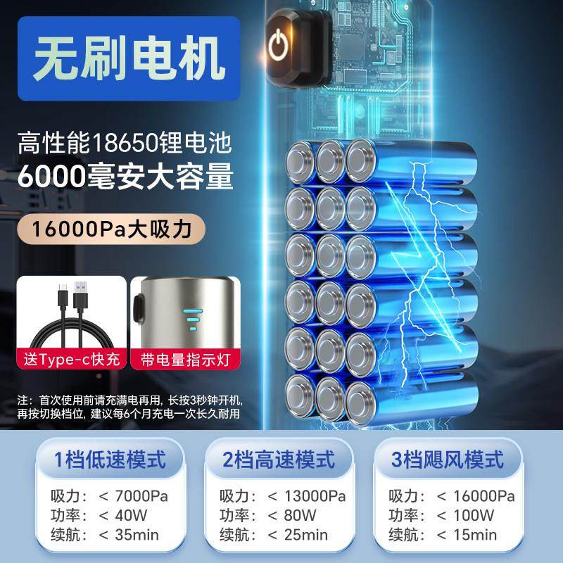 车载吸尘器无线大吸力手持无刷电机车用吸尘机车内吸吹两用,淘宝优惠券,粉丝福利购,淘宝优惠卷