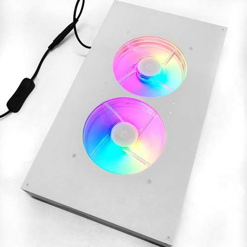 花叶®不锈钢主机箱散热架透气降温托架设备电脑风扇底座金属底托 - 图2