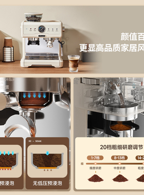 【礼物】艾摩客Aeomjk/CM7080冷热萃咖啡机双锅炉家用研磨一体