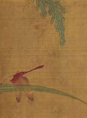 南宋吴炳嘉禾草虫图植物画卷仿古