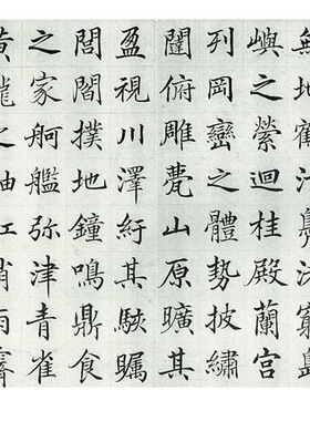 高垲楷书《滕王阁序》高清原大复