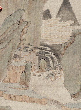 清代孙逸溪桥觅句图传统山水国画