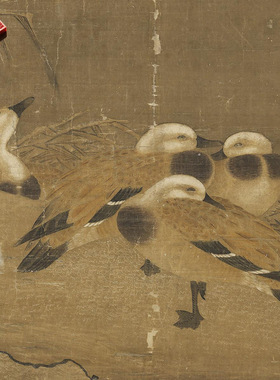 明吕纪雪景翎毛图花鸟画微喷打印