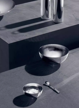 不锈钢大南瓜纹果盘 家用沙拉甜品水果碗 摆件装饰银色