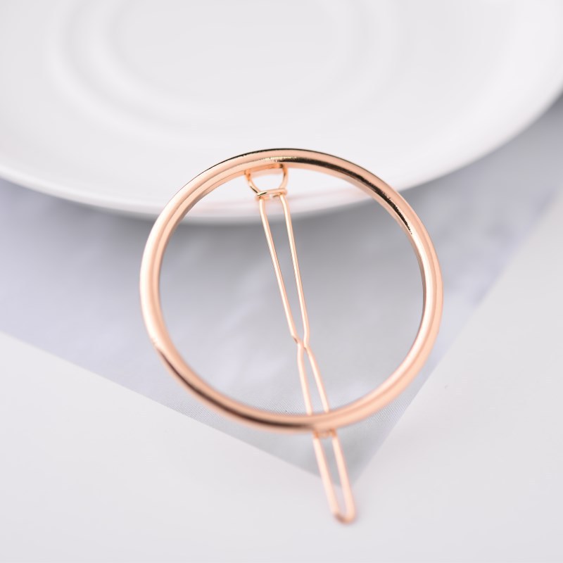 网红Fashion Woman Bow Hair Clip Metal Geometric Mini Hairpin - 图3