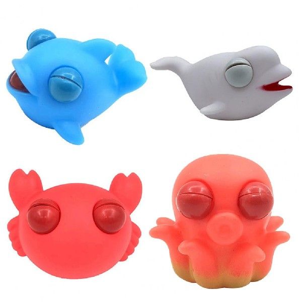 网红Squeezing Animal Toy Fish Turtle Crab Shark Dolphin Whal - 图0