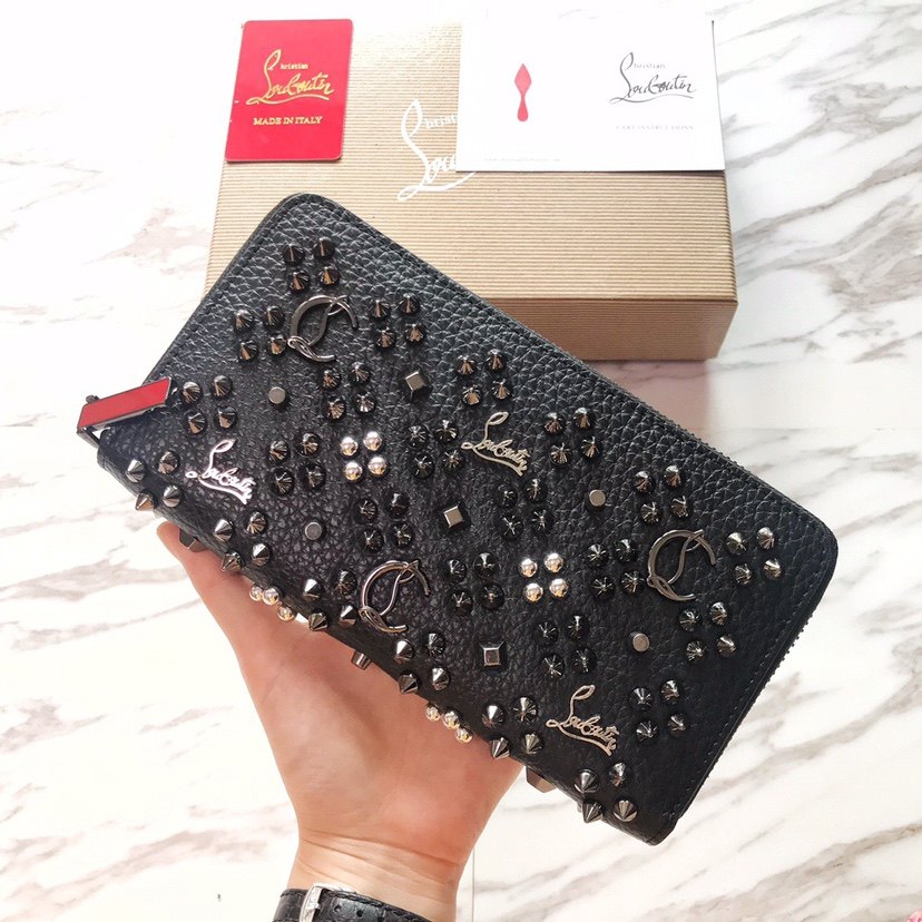 新款CL钱包铆钉真皮长款男士钱包日韩女士休闲潮流头层牛皮手拿包,淘宝优惠券,粉丝福利购,淘宝优惠卷