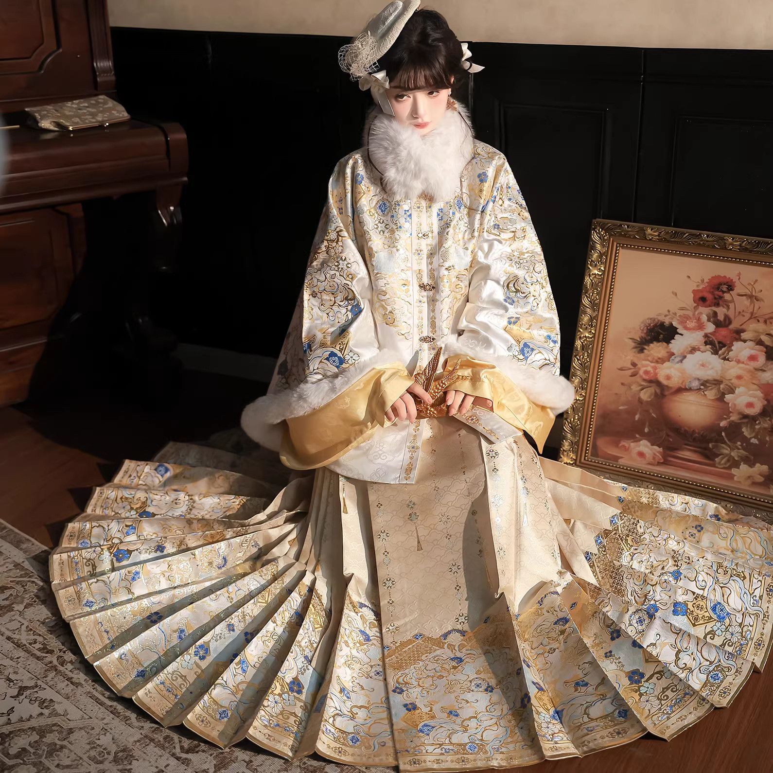 洛如嫣【昭君袄套装】新中式国风明制汉服冬季加厚马面裙套装女,淘宝优惠券,粉丝福利购,淘宝优惠卷