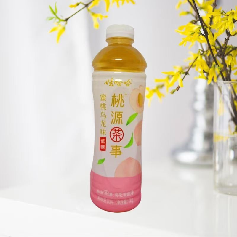 娃哈哈桃源茶事1升大瓶装低糖饮料蜜桃乌龙荔枝青提味混合一整箱