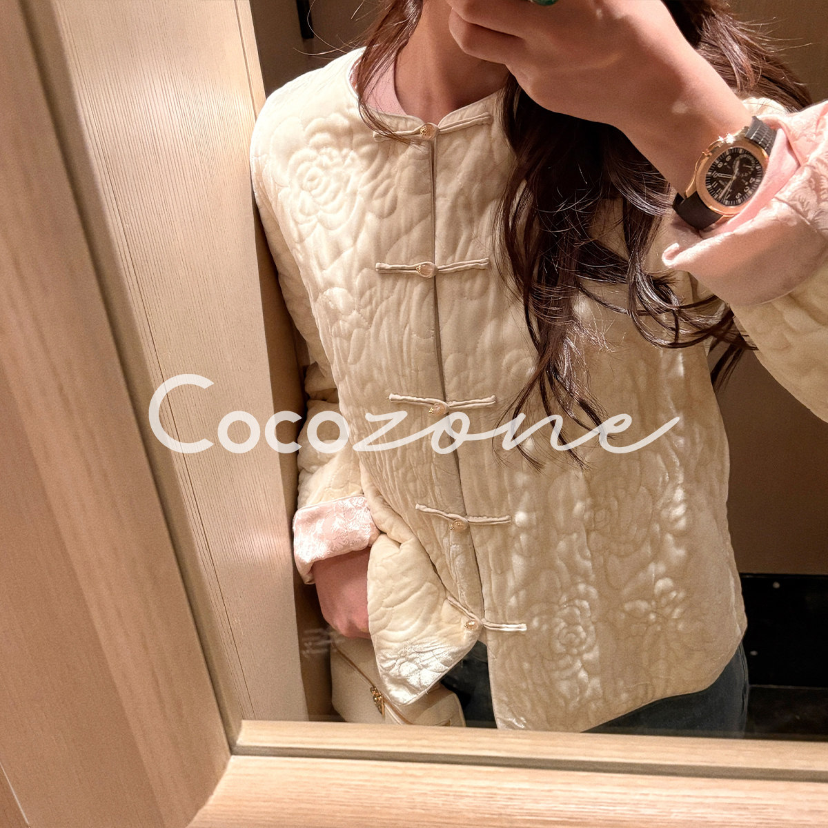 COCO ZONE 刘 一一 “东方美学”100桑蚕丝一字扣外套CD2A3361,淘宝优惠券,粉丝福利购,淘宝优惠卷