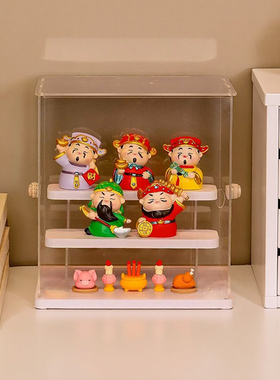 可爱五路财神装饰摆件电脑桌面办公室工位治愈系解压发财如意好物