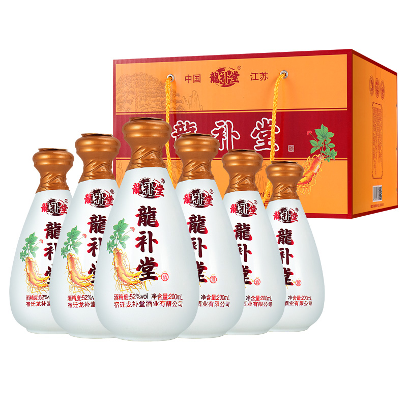 【龍补堂】酒52度整箱200ml*6瓶