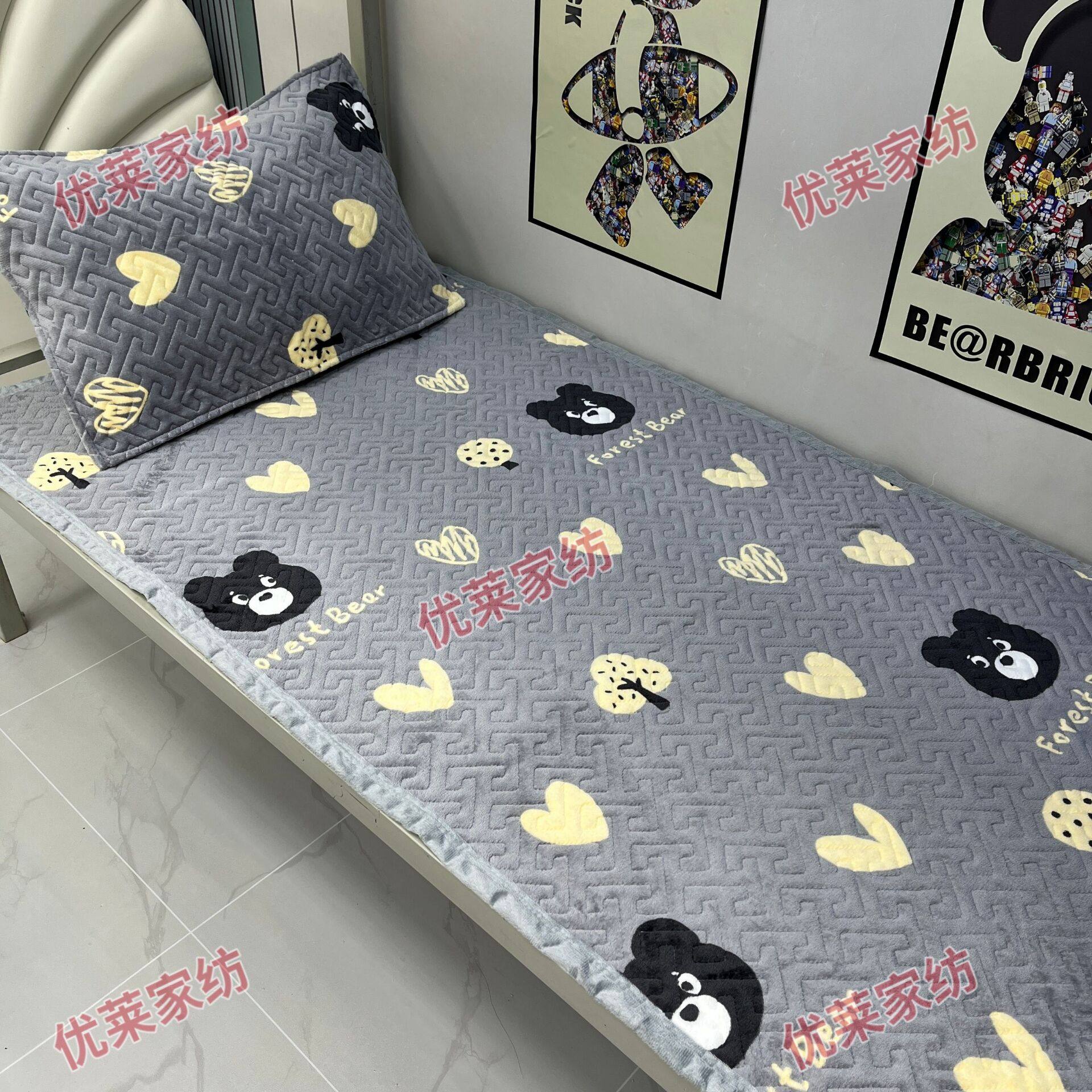 秋冬款牛奶绒加厚沙发垫冬季单人床保暖床盖床单学生宿舍绒毯通用,淘宝优惠券,粉丝福利购,淘宝优惠卷