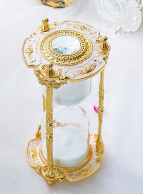 金属沙漏计时器15分钟家居饰品装饰客厅摆件生日结婚礼物新婚闺蜜