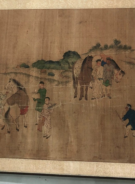 宋人佚名十八学士图书画真迹高